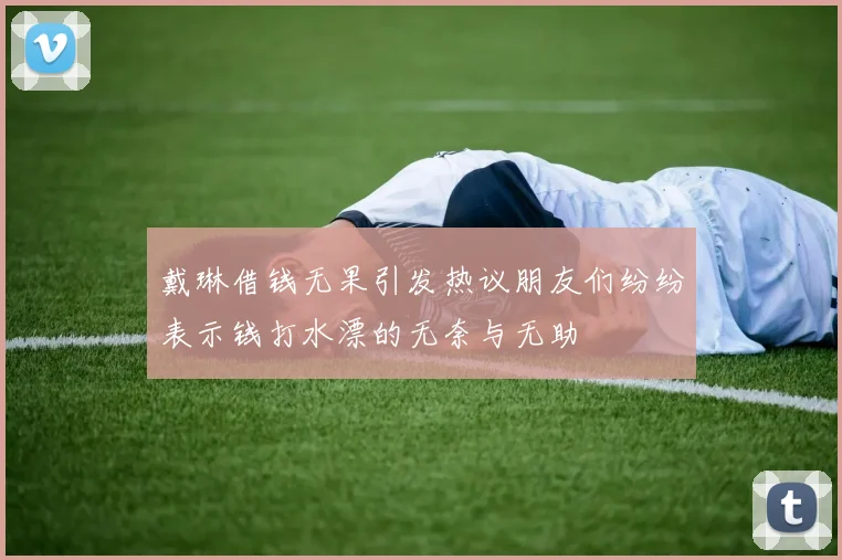 戴琳借钱无果引发热议朋友们纷纷表示钱打水漂的无奈与无助